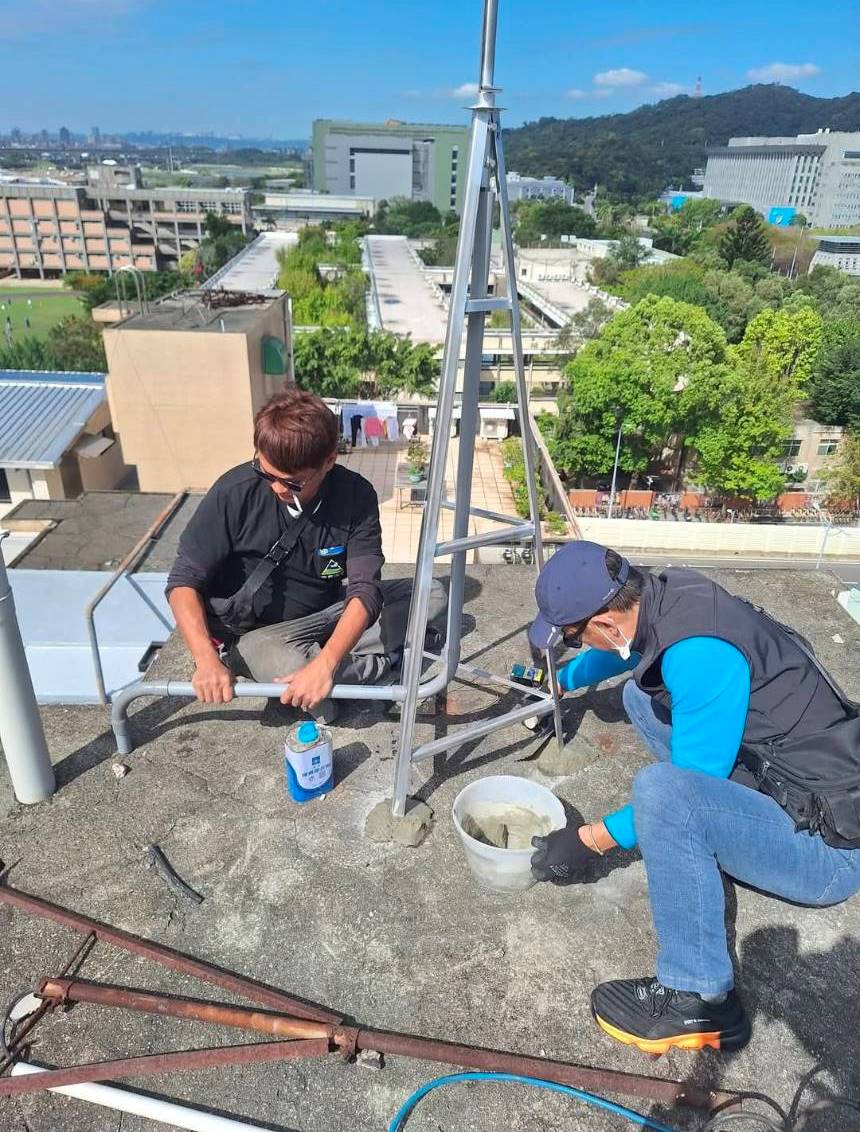 工安檢查 避雷針換新安裝