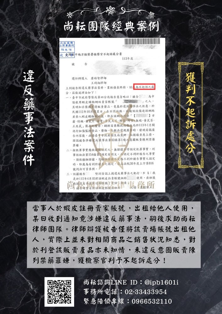 違反意圖販賣陳列禁藥罪嫌—不起訴處分