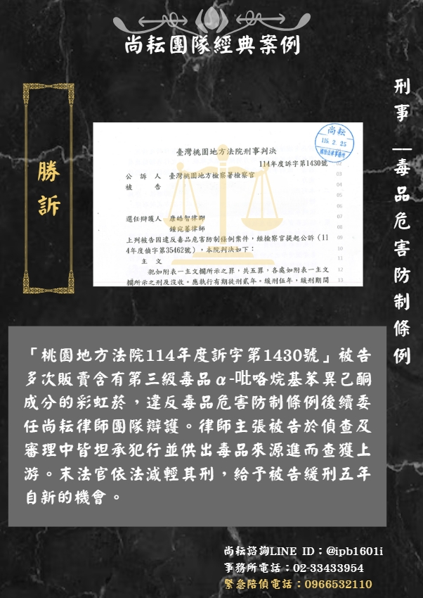 當事人遭訴販賣三級毒