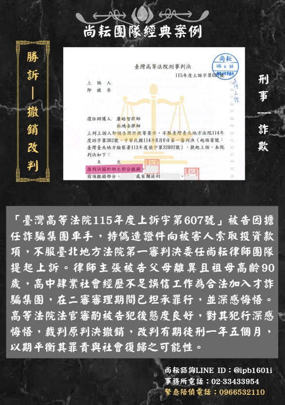 當事人遭訴三人以上共同詐欺取財未遂-二審獲原判決撤銷改判