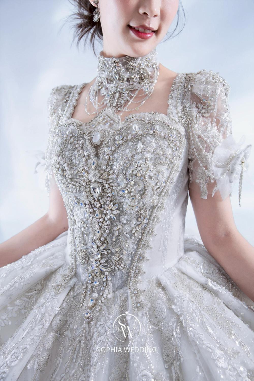 SW韓國立體水晶系列白紗