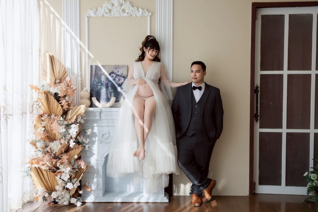 孕婦寫真作品｜SW攝影棚｜韓系法式｜時尚個性｜新人分享