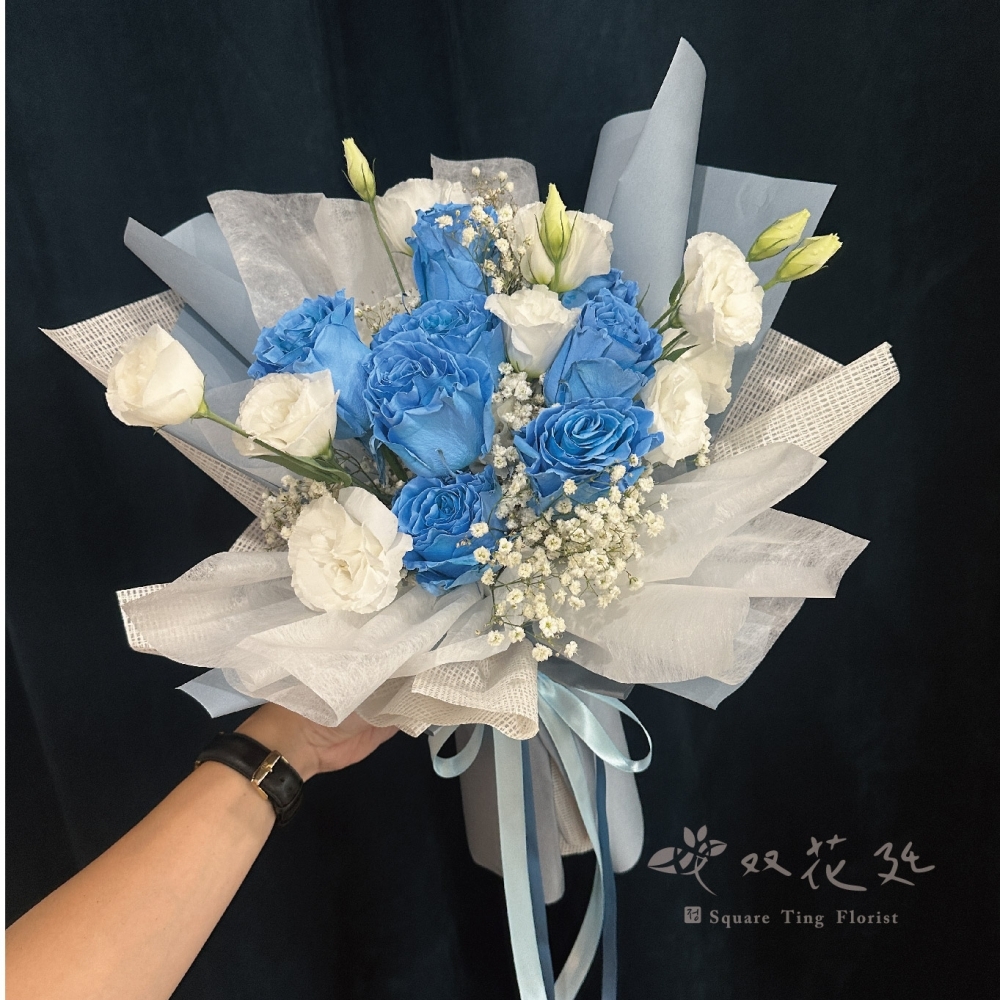 藍白色系花束