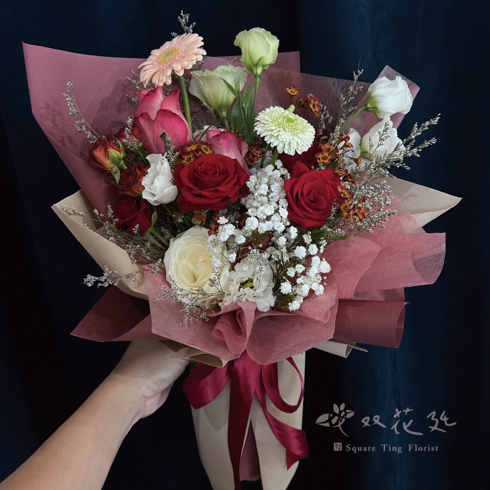 紅色系花束