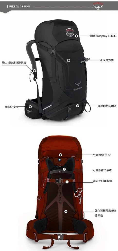 Osprey58L 登山背包