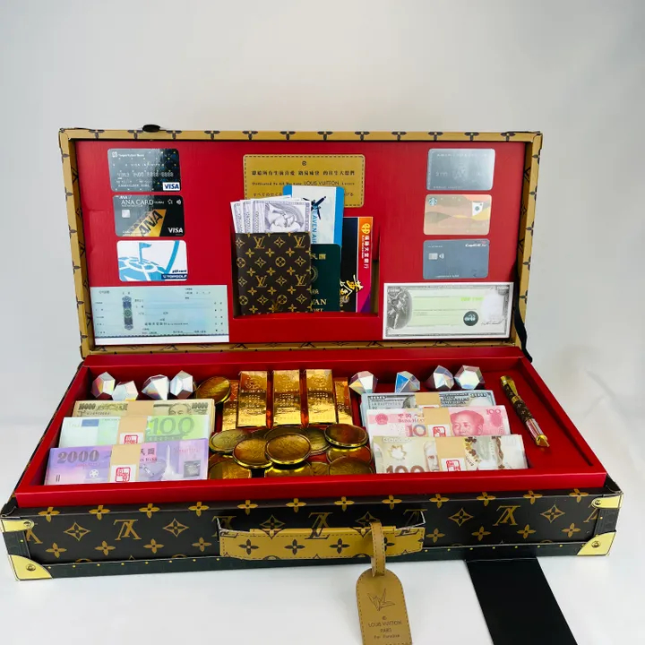 【紙紮精品】紙紮金鑽手提皮箱組( Louis Vuitton LV 路易威登 )