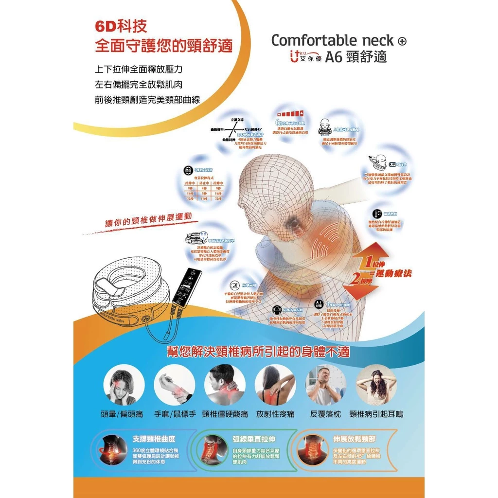 七折再送價值$3,600負離子按摩刮痧棒 頸舒適 電動氣壓頸部伸展器 肩頸伸展器