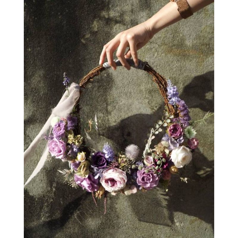 永生新娘手提花圈