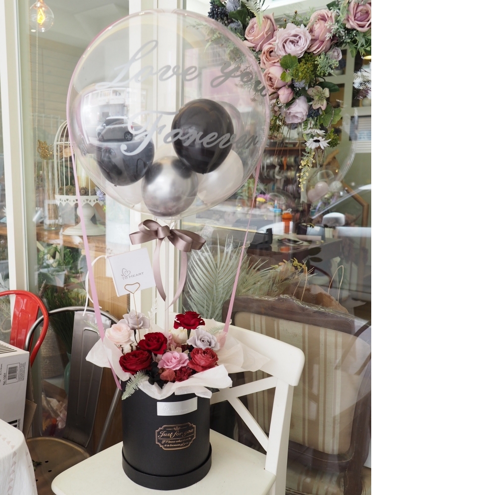 啵啵球 波波球 抱抱桶 永生花禮 告白 情人節 母親節 周年紀念日 生日禮物 求婚 [大尺寸]