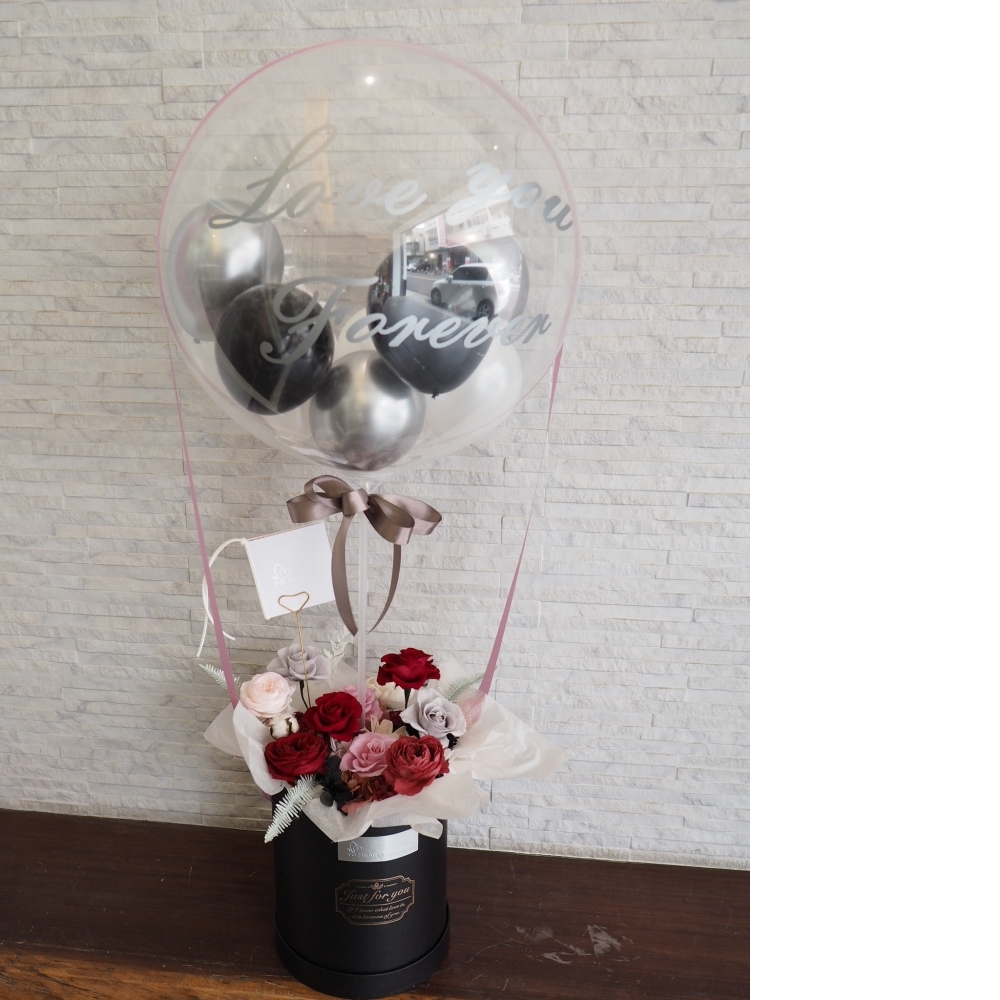 啵啵球 波波球 抱抱桶 永生花禮 告白 情人節 母親節 周年紀念日 生日禮物 求婚 [特大尺寸]