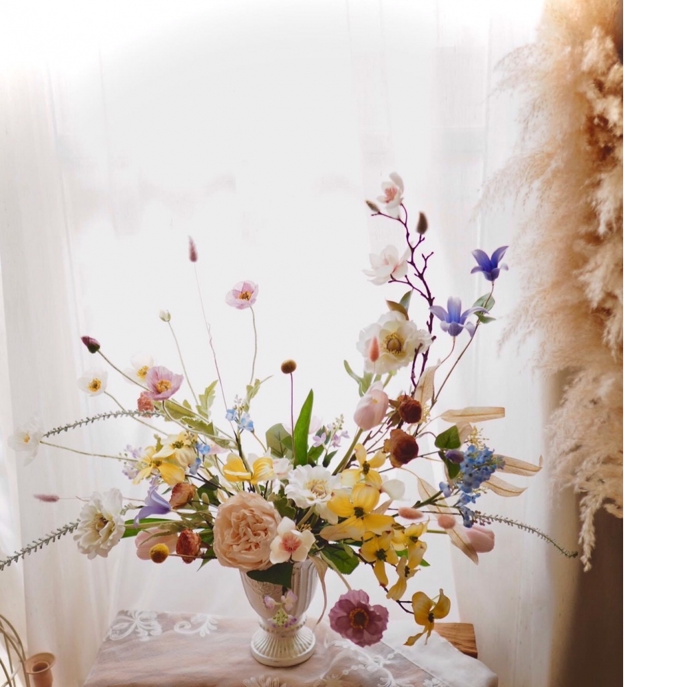 法式擬真花開幕花禮 新居落成 入厝花禮 升遷花 榮昇花禮