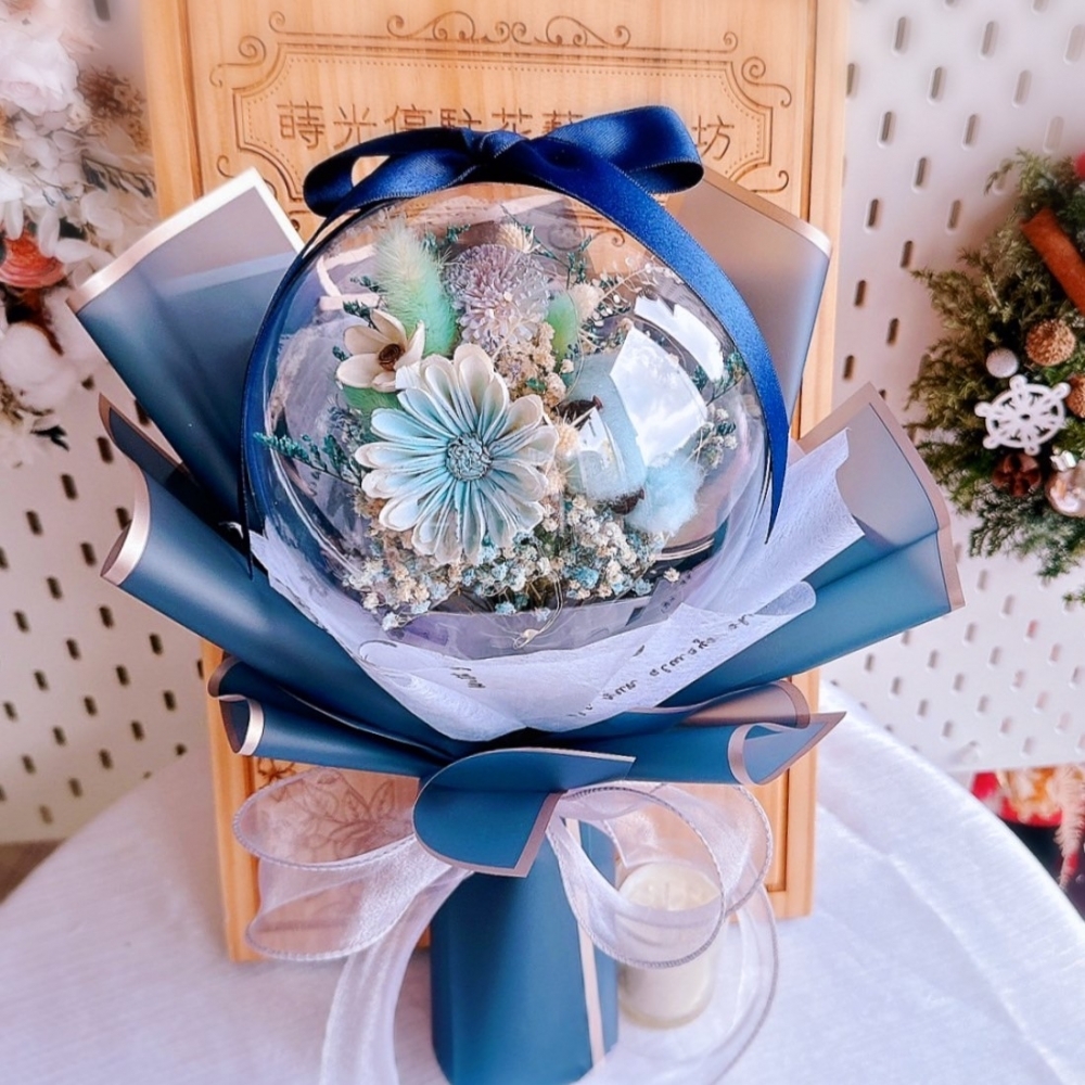 【大款】波波球索拉花 (乾燥花) 花束-$1780