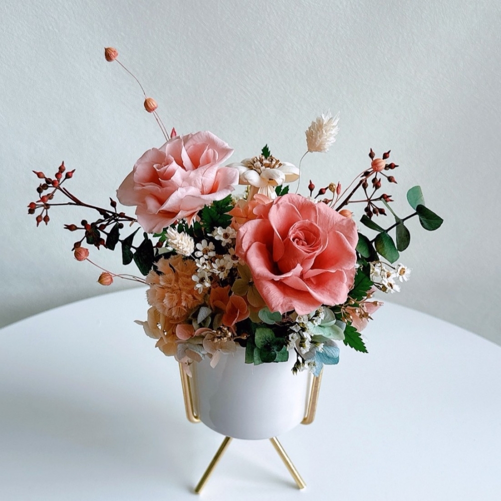 桌花6-金架系列｜永生花-$1860