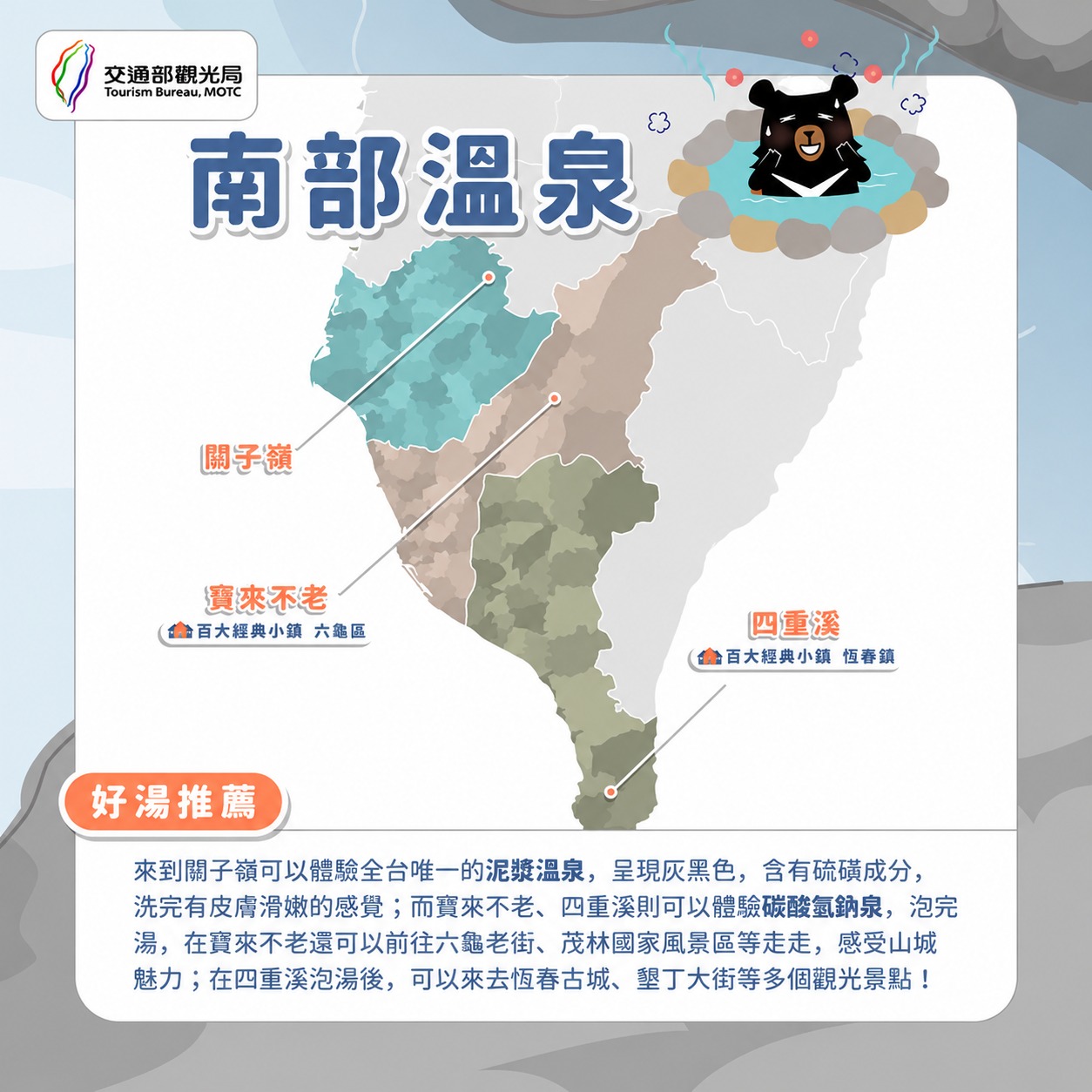 南部溫泉分布圖