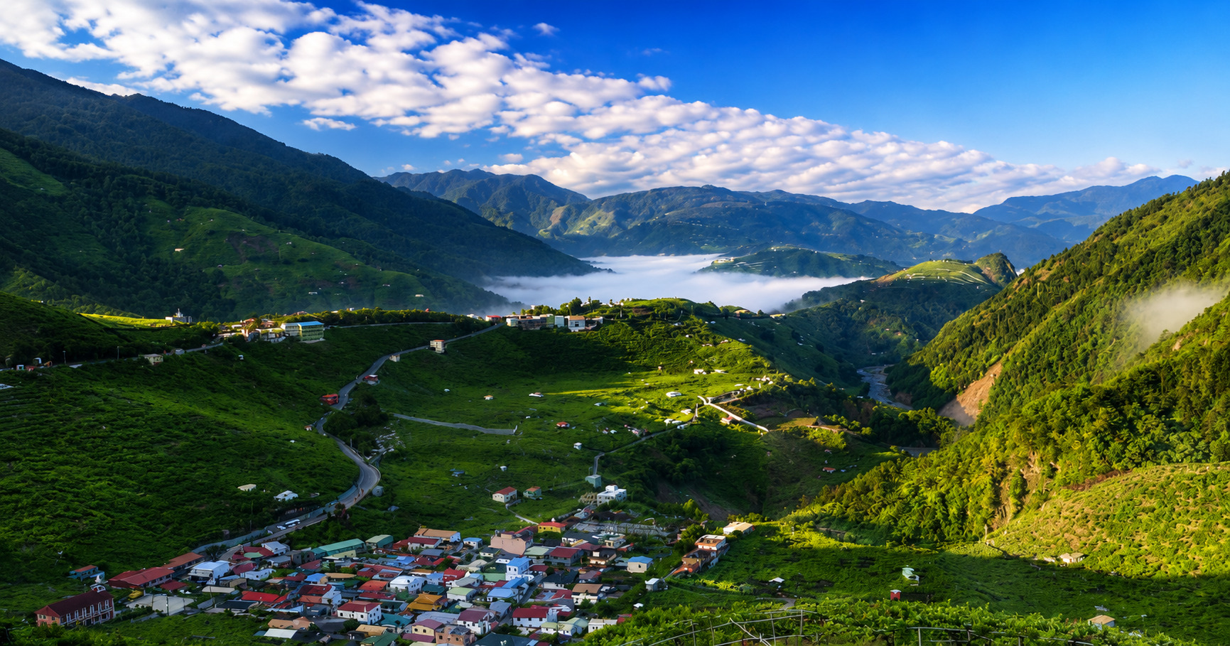 鳥瞰梨山部落