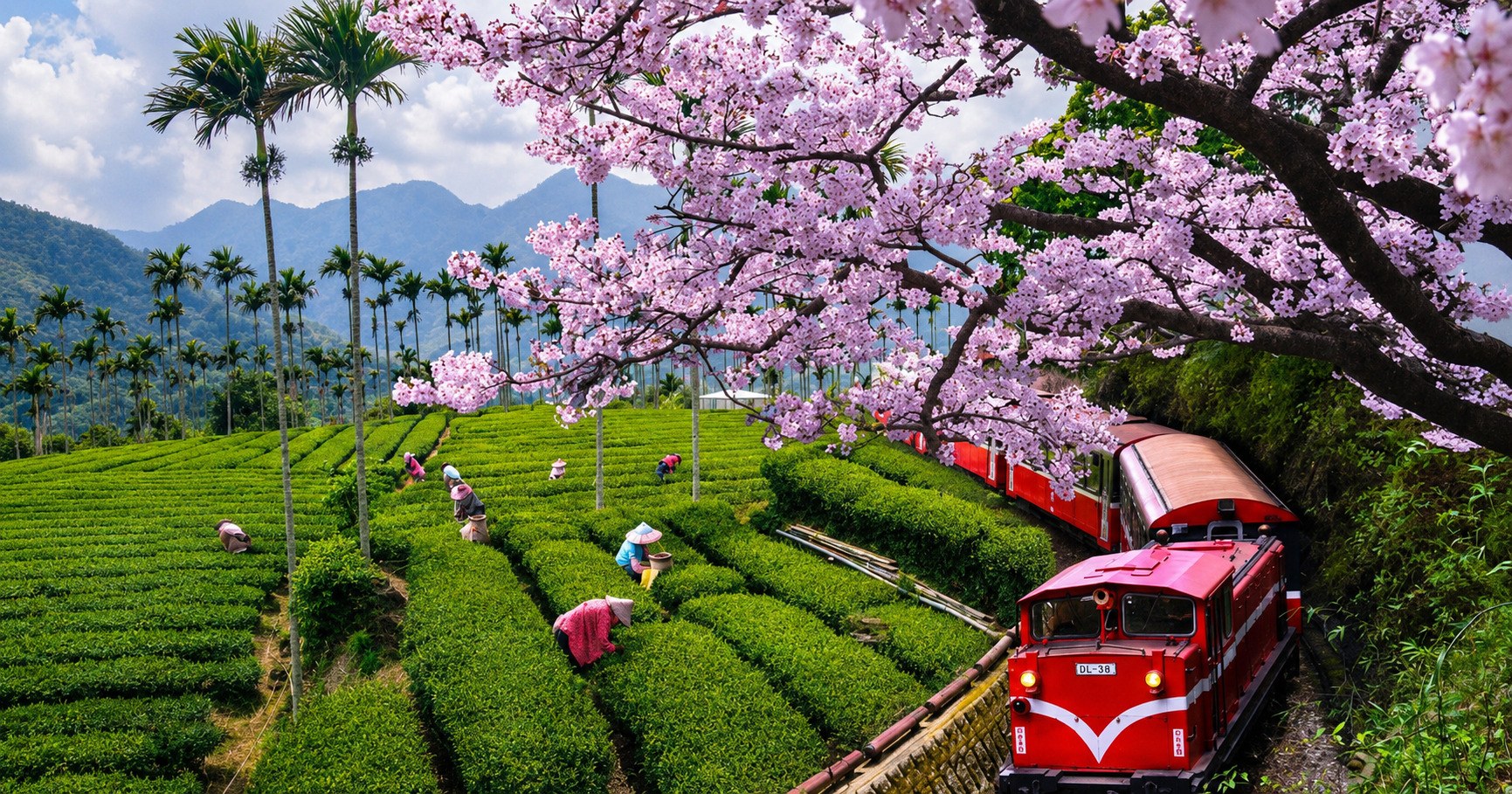 阿里山賞櫻小火車