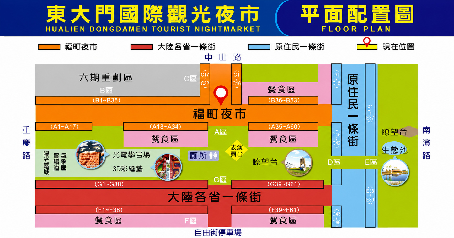 東大門夜市平面圖
