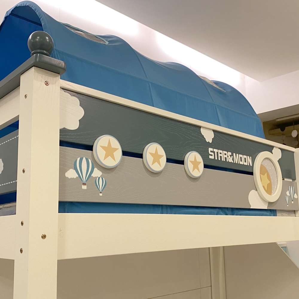 DM-69星星雙層床。白橡實木。可拆成兩張床／上下舖／上下床／兒童床〔20天到貨〕