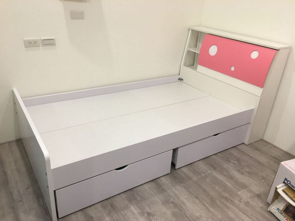 【夏日出清】泡泡單人床．3.5'標準單人床．床底可加抽屜．兒童床╭☆