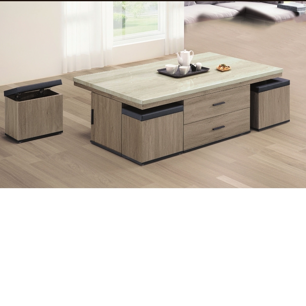 芮茲灰橡5尺大茶几