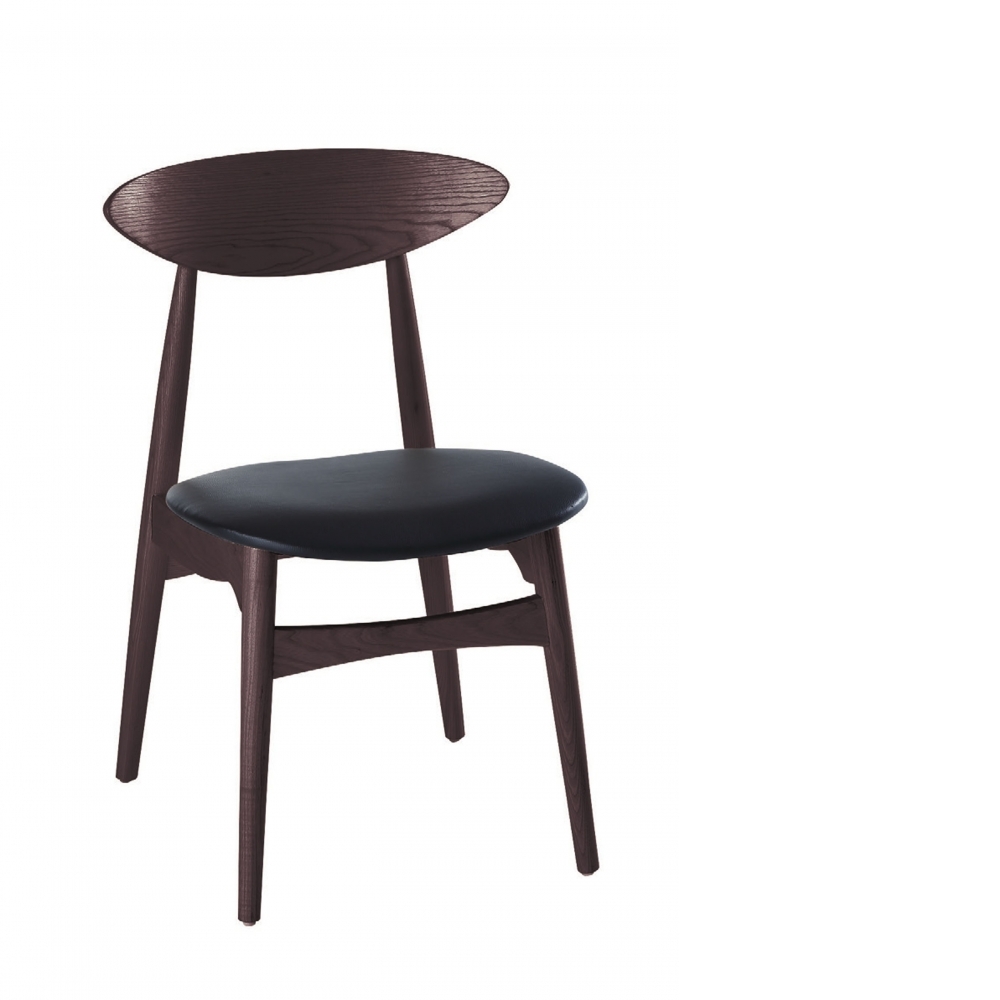 胡桃餐椅(皮墊)