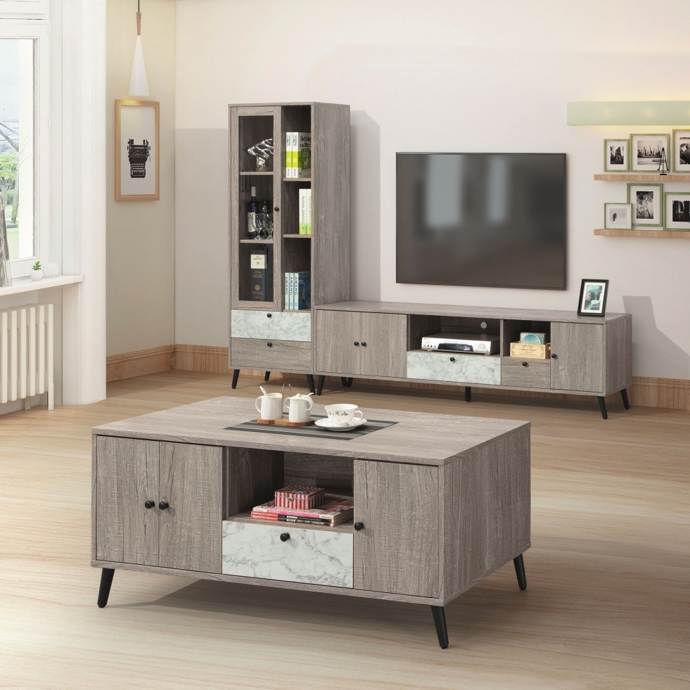 深灰色電視櫃系列