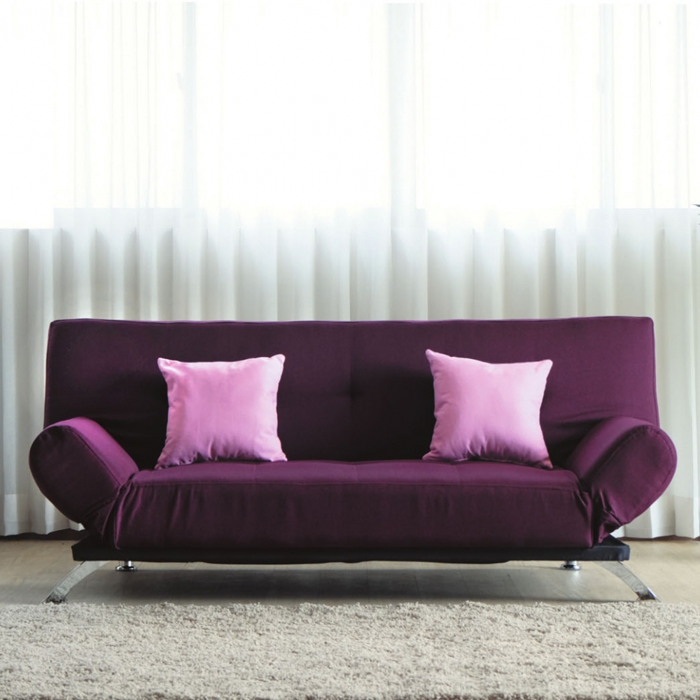 Claire多段式高機能沙發床 (深海藍/熱情紫)