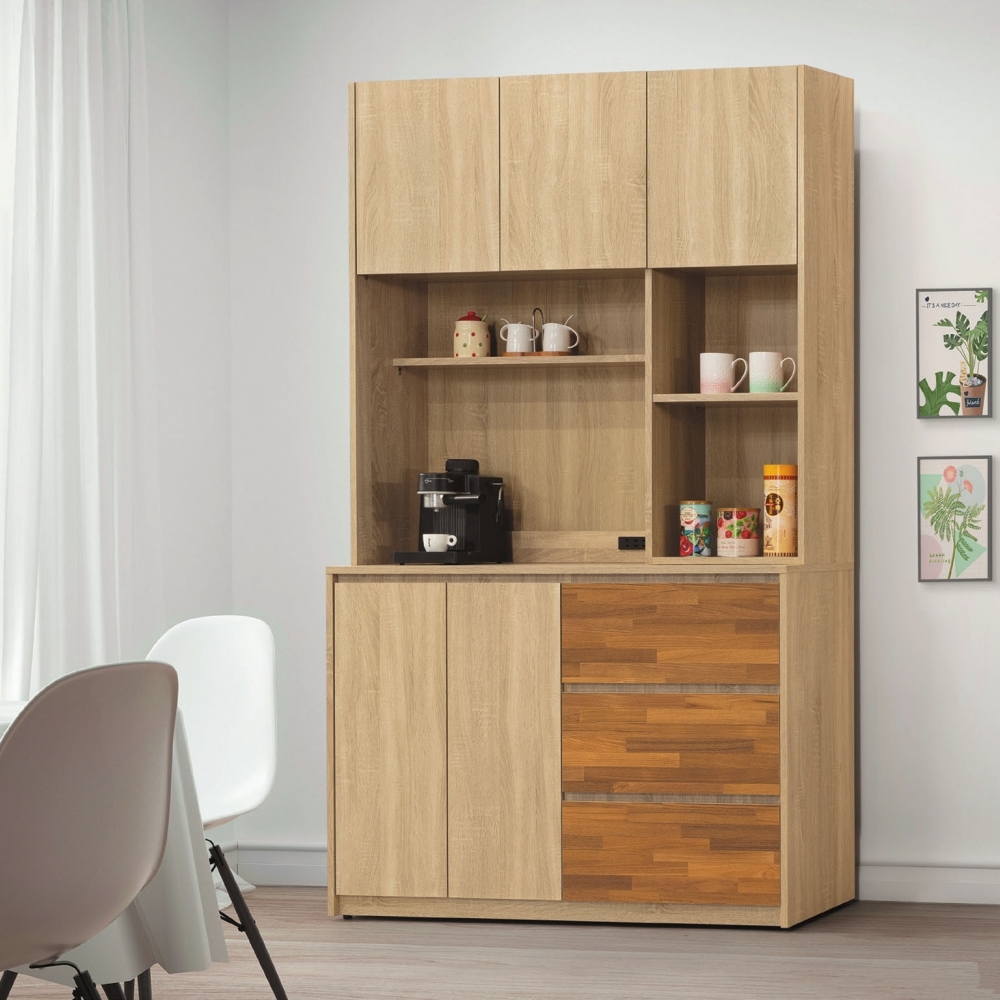 原切橡木/灰橡餐櫃