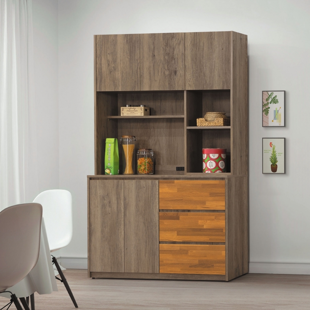 原切橡木/灰橡餐櫃