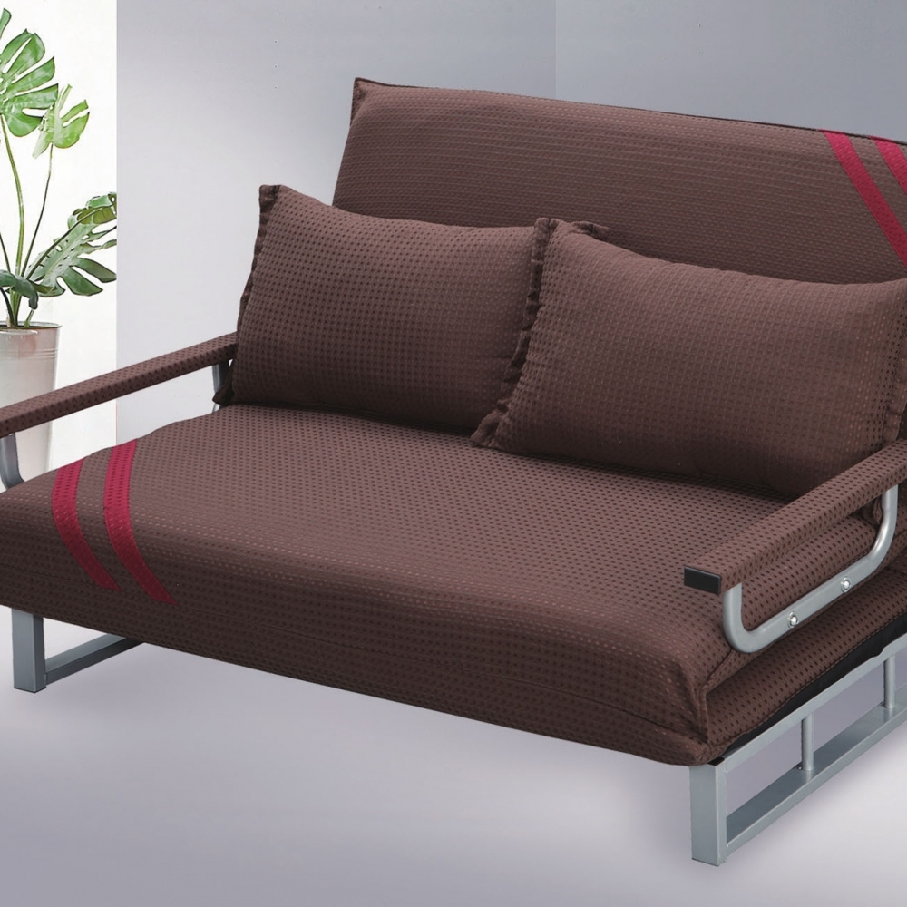 雙人坐臥兩用沙發床 (咖) (紅)