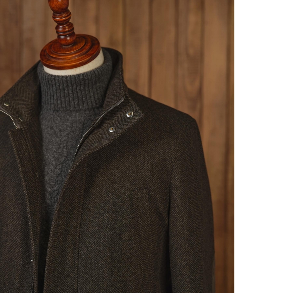 Loro Piana 墨綠色羊毛派克大衣 不畏風雨的 System 科技