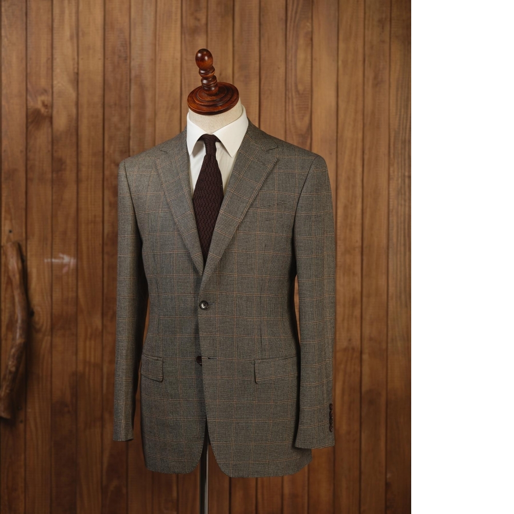 Loro piana 灰色格紋西裝訂製