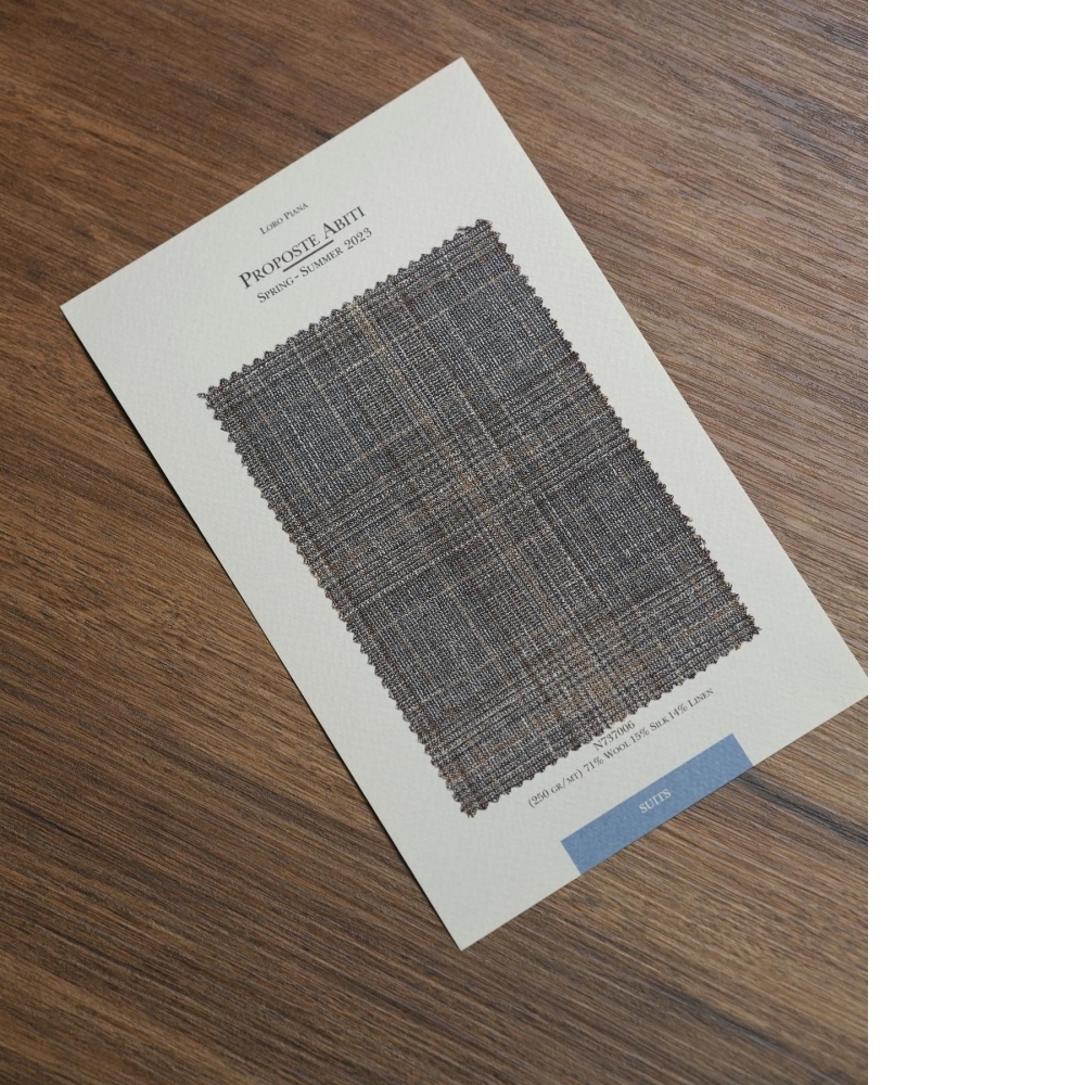 沉穩與溫暖的完美平衡:Loro Piana 灰色底 x 棕色格紋西裝