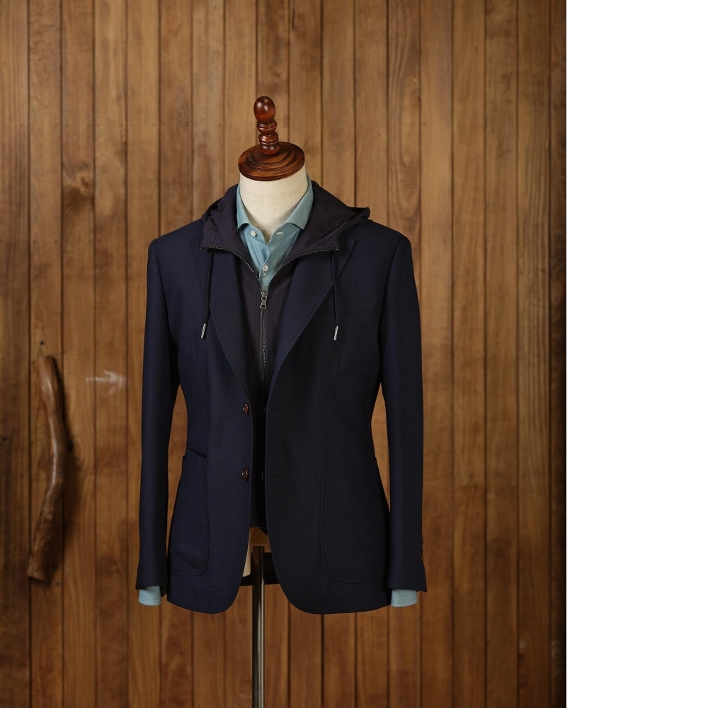 Scabal 羊毛泡泡紗休閒西裝 可拆卸的機能設計