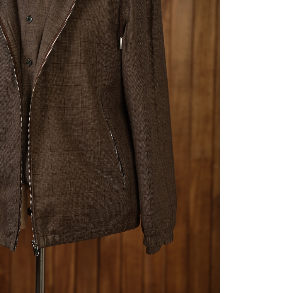 Zegna 三重奏連帽外套 頂級毛麻絲的夏日舒適