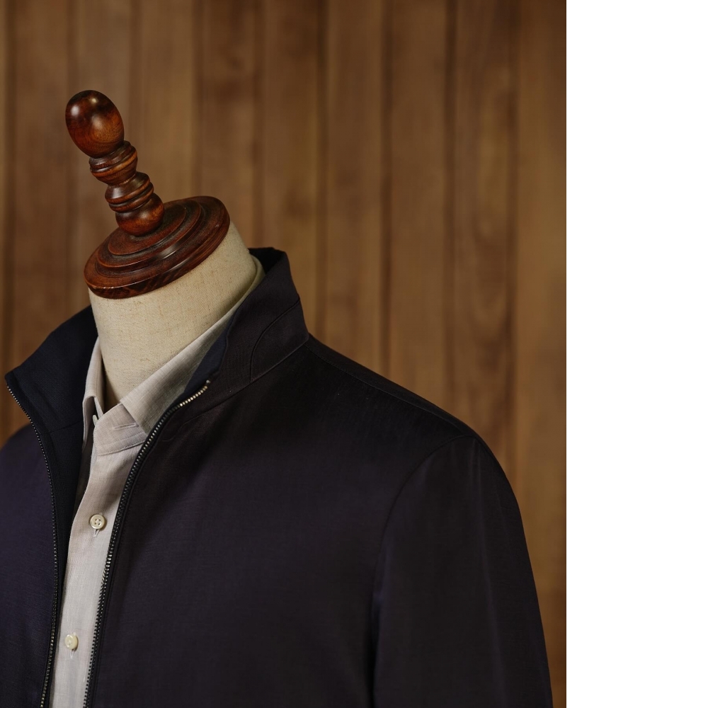 Zegna 雙面穿Bomber夾克 蠶絲亞麻與棉麻的雙重質感