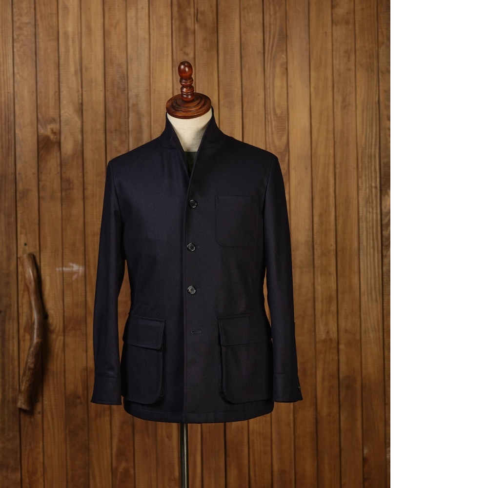 Zegna 藍色法蘭絨西班牙夾克 頂級的秋冬Sartorial之選