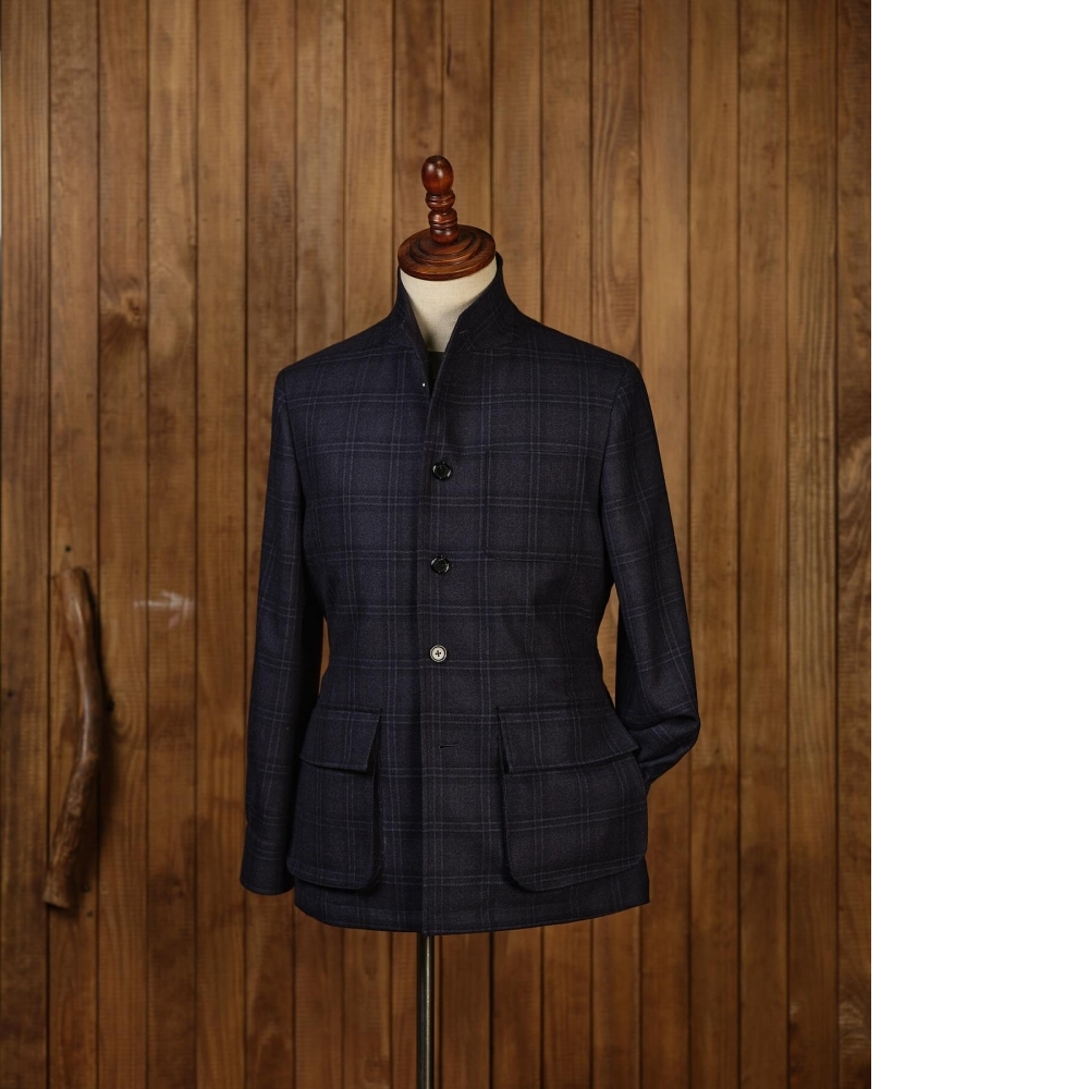 Scabal 藍色法蘭絨西班牙夾克 頂級的秋冬Sartorial之選