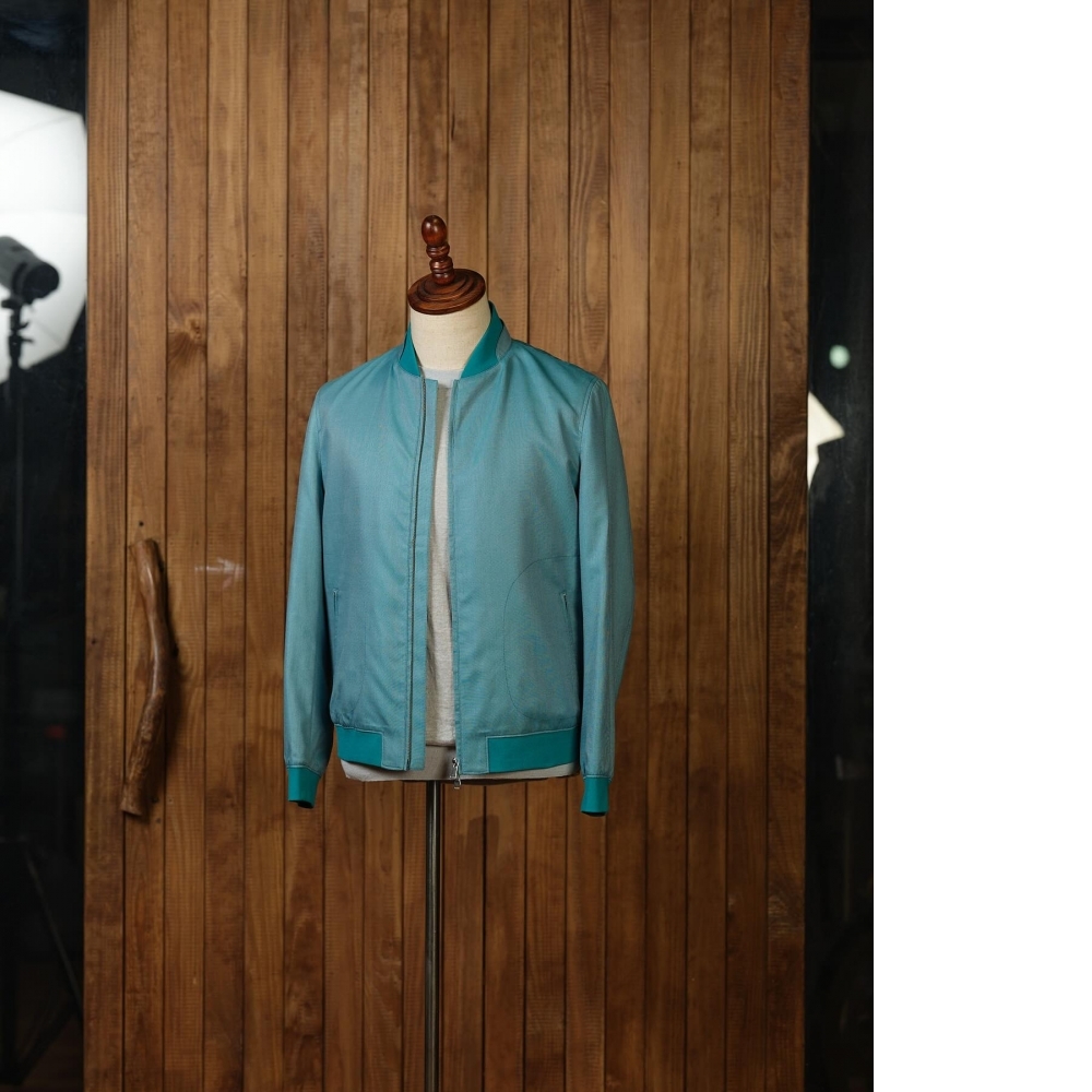 Scabal 鑽石粉拉鍊夾克 奢華與日常的完美平衡