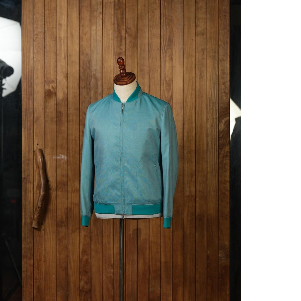 Scabal 鑽石粉拉鍊夾克 奢華與日常的完美平衡