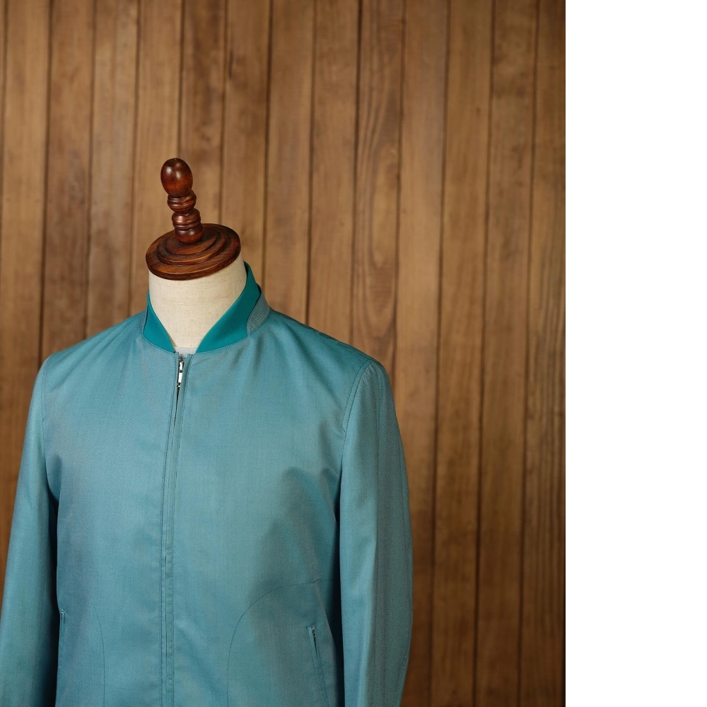 Scabal 鑽石粉拉鍊夾克 奢華與日常的完美平衡