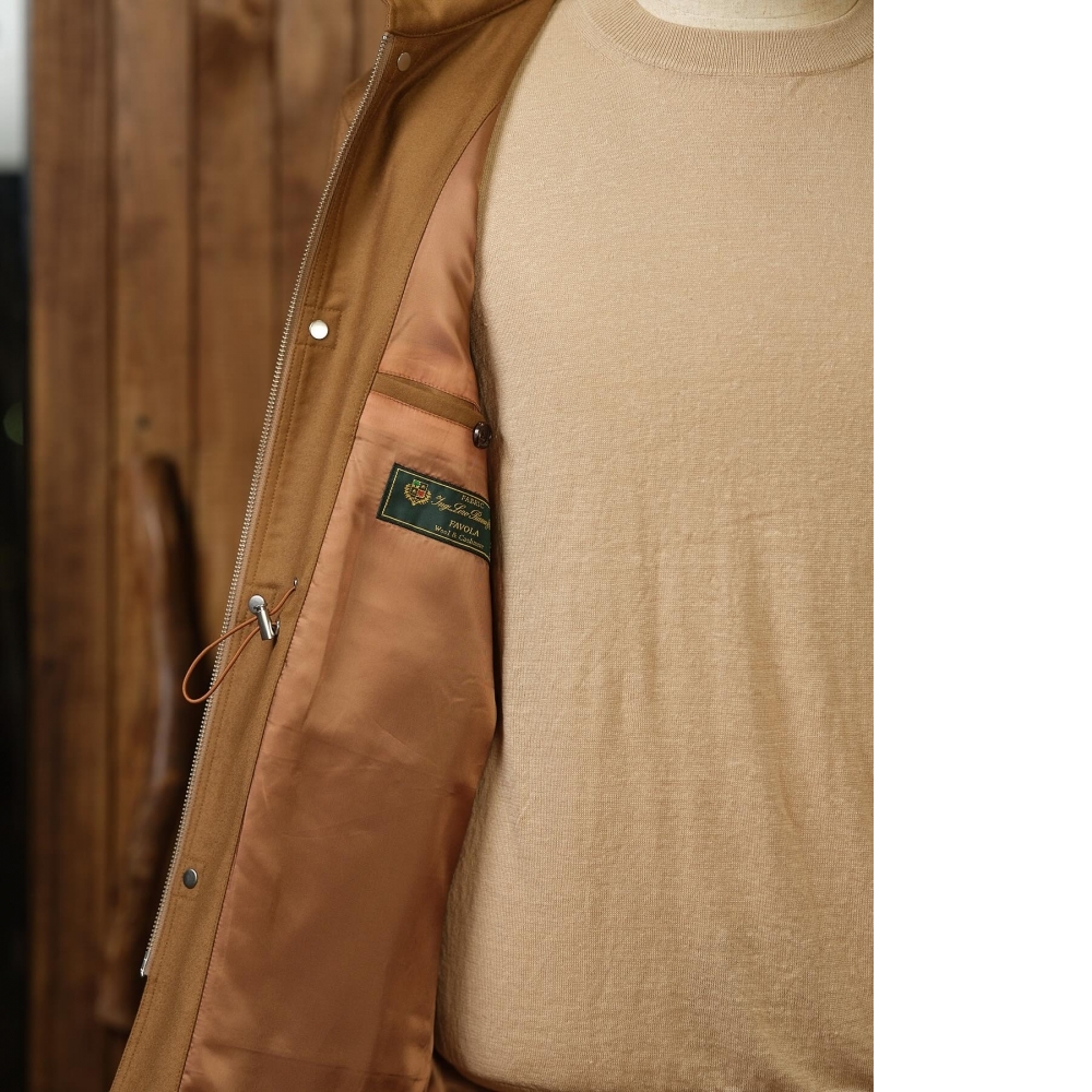 Loro Piana 駝色法蘭絨旅行夾克 經典的進化