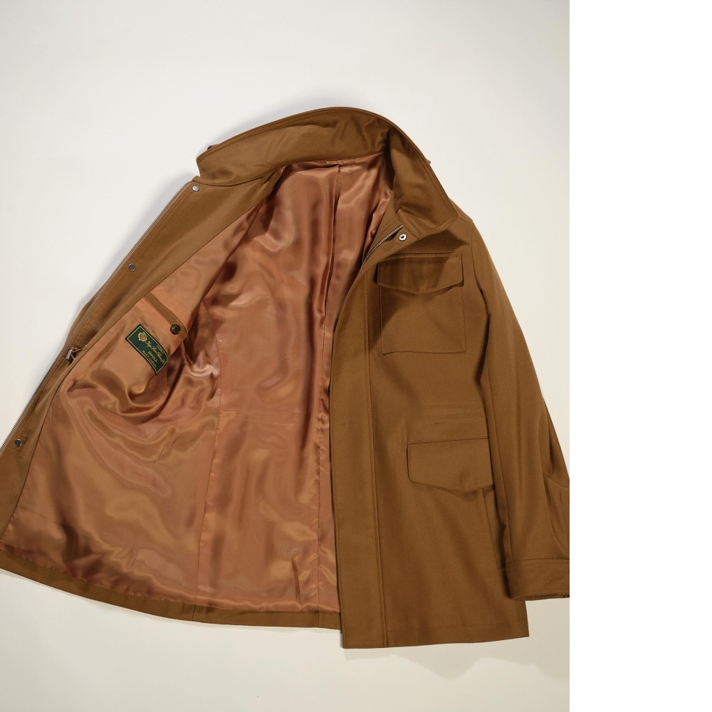 Loro Piana 駝色法蘭絨旅行夾克 經典的進化
