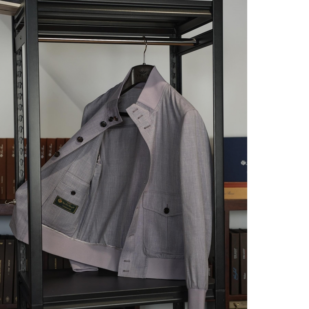 Loro Piana Summertime A1立領鈕扣夾克 夏日輕薄之選