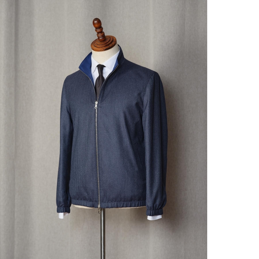Loro Piana 羊絨 Scabal 羊毛 雙面Bomber夾克