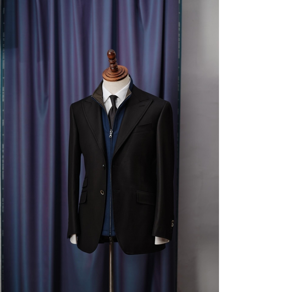 Scabal Noble 200s 皇家藍雙面鋪棉背心