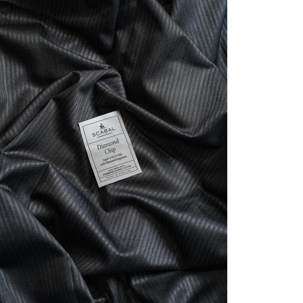 Scabal 灰色鑽石粉 Loro Piana System 雙面Bomber
