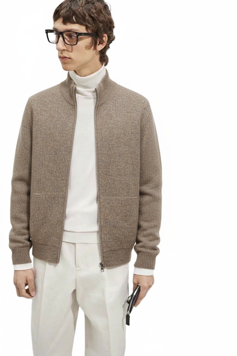 Loro Piana 羊絨毛織夾克 專櫃等級的頂級手感