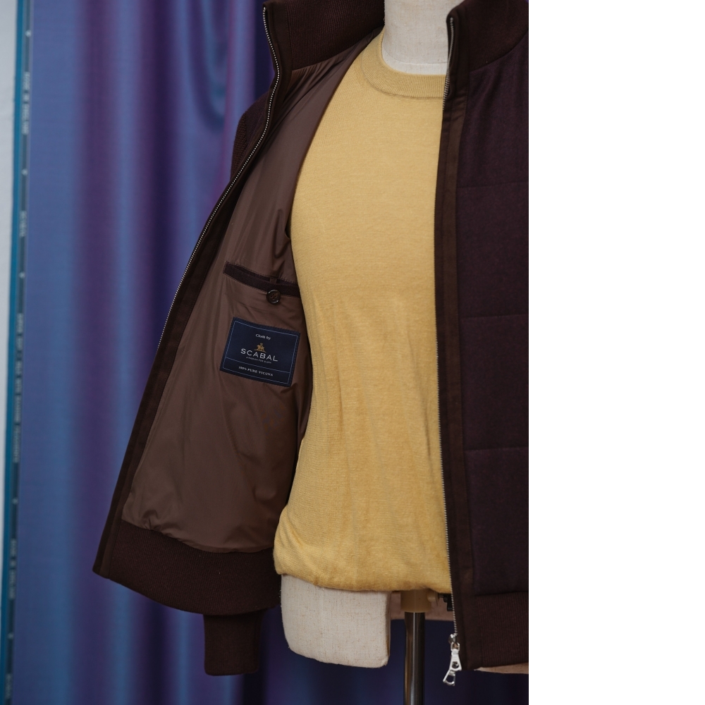 Scabal 100% Vicuna 駱馬毛拼接夾克 台北頂級訂製首選