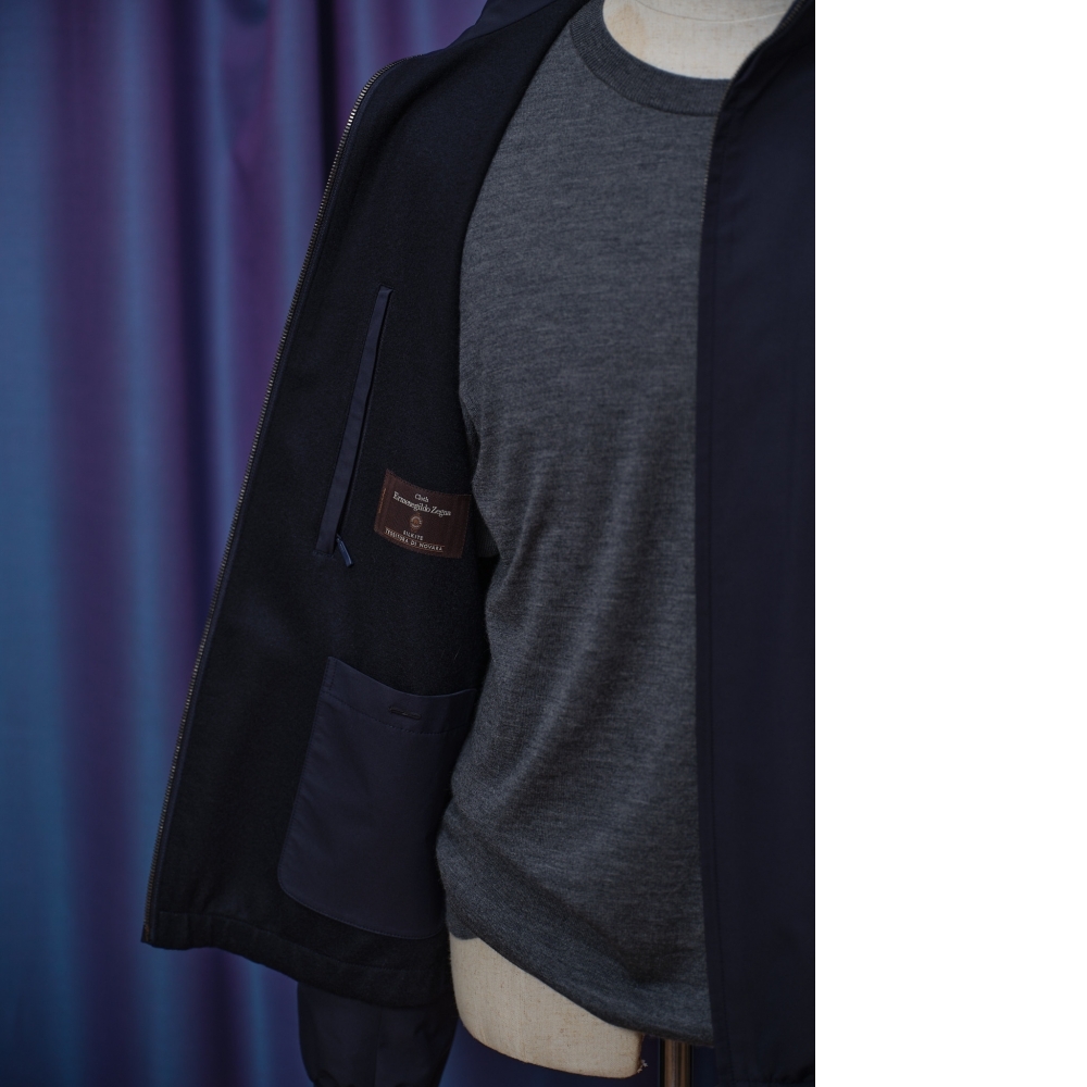 Zegna 奢華機能防水面料 x Loro Piana 純羊絨內裡 | 客製化立領夾克